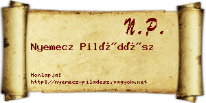 Nyemecz Piládész névjegykártya